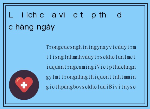Lợi ích của việc tập thể dục hàng ngày