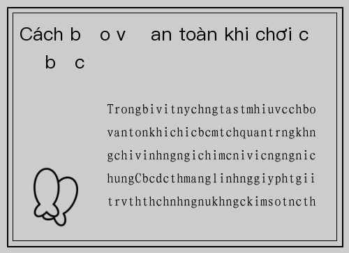 Cách bảo vệ an toàn khi chơi cờ bạc