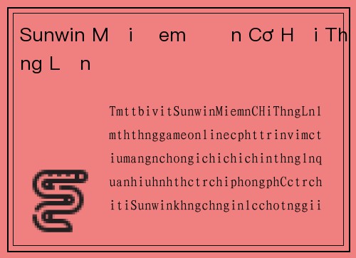 Sunwin Mới Đem Đến Cơ Hội Thắng Lớn