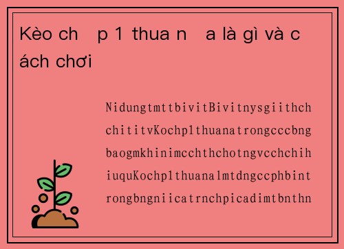 Kèo chấp 1 thua nửa là gì và cách chơi