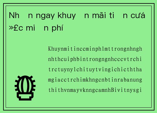 Nhận ngay khuyến mãi tiền cược miễn phí