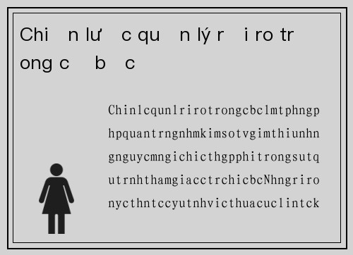Chiến lược quản lý rủi ro trong cờ bạc