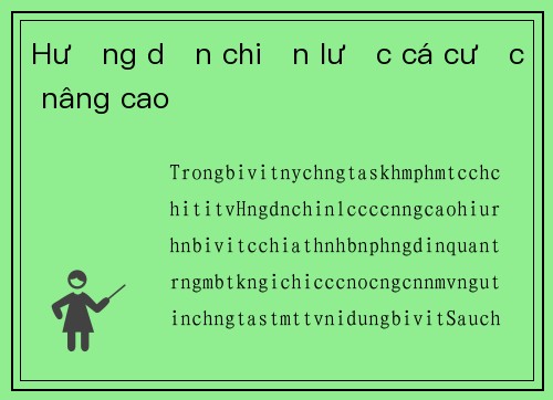 Hướng dẫn chiến lược cá cược nâng cao