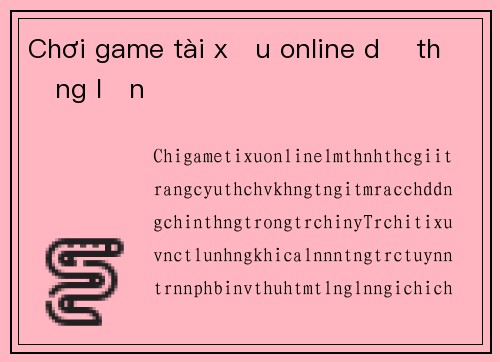 Chơi game tài xỉu online dễ thắng lớn
