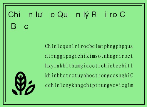 Chiến lược Quản lý Rủi ro Cờ Bạc