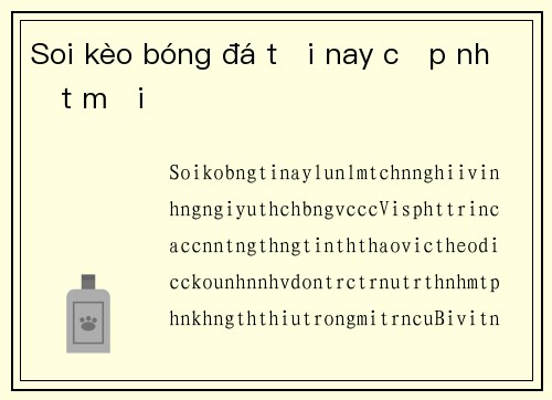 Soi kèo bóng đá tối nay cập nhật mới