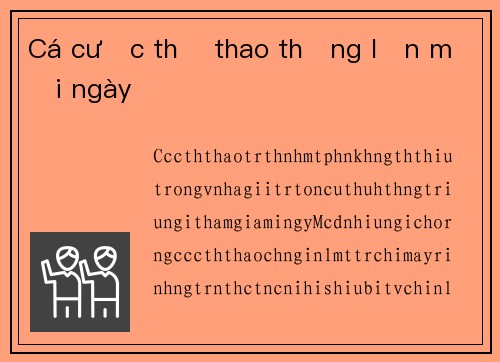Cá cược thể thao thắng lớn mỗi ngày