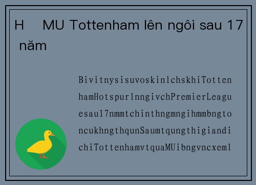Hạ MU Tottenham lên ngôi sau 17 năm