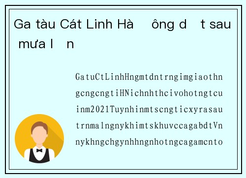 Ga tàu Cát Linh Hà Đông dột sau mưa lớn
